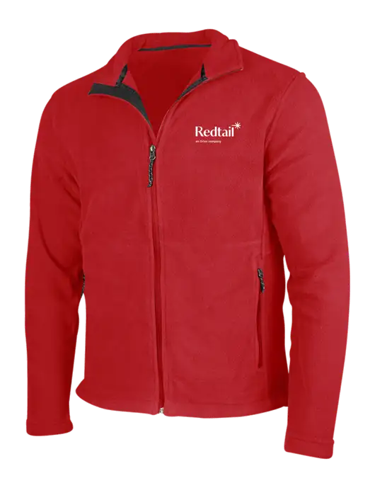 Red Fleece Jacket w/Redtail Logo
