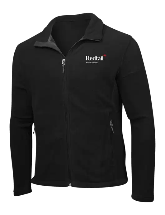 Black Fleece Jacket w/Redtail Logo