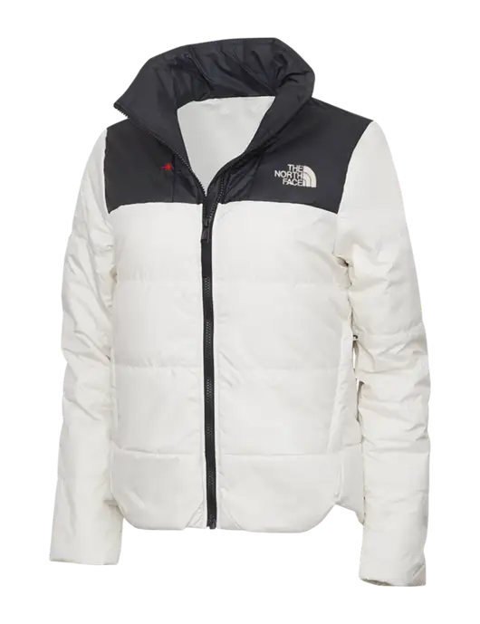 North Face Womens Vintage White Everyday Insulated Jacket w/Redtail Logo
