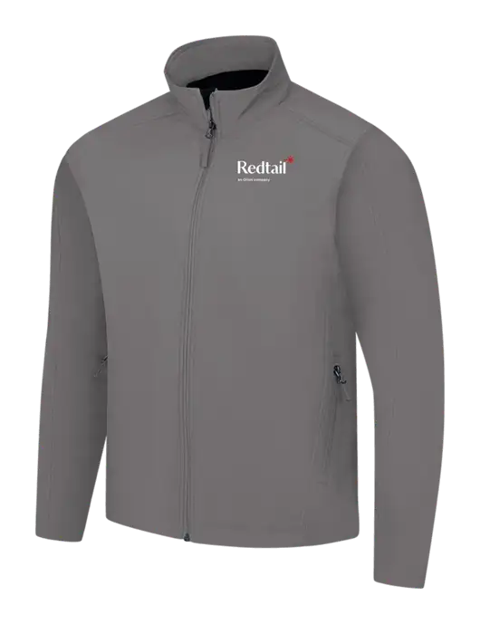 Medium Grey Core Soft Shell Jacket w/Redtail Logo
