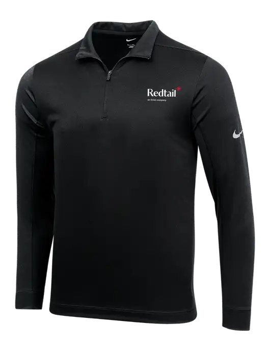 NIKE Black Dry 1/2 Zip Cover-Up w/Redtail Logo