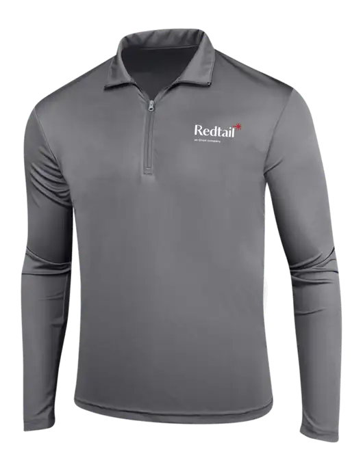 Medium Grey PosiCharge Competitor 1/4 Zip Pullover w/Redtail Logo