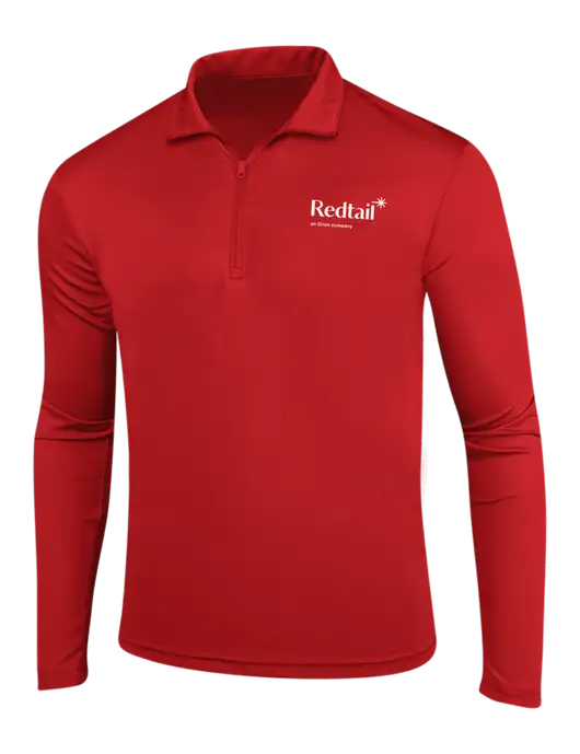 Red PosiCharge Competitor 1/4 Zip Pullover w/Redtail Logo