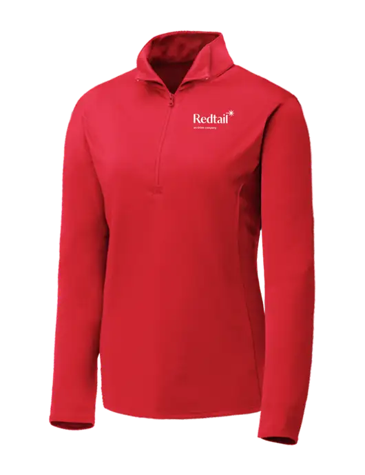 Red Womens Posicharge Competitor ¼ Zip Pullover w/Redtail Logo