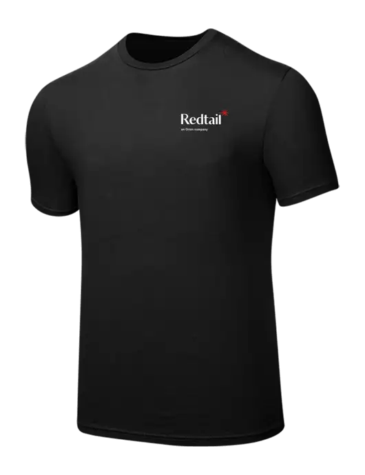 Seriously Soft Black T-Shirt w/Redtail Logo