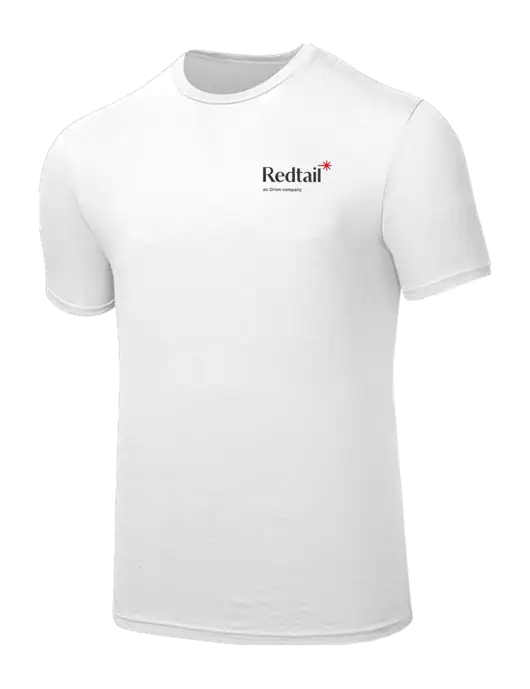 Seriously Soft White T-Shirt w/Redtail Logo