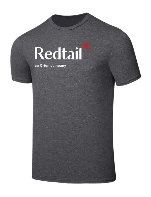 Seriously Soft Heathered Charcoal T-Shirt w/Redtail Logo