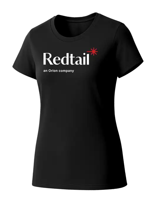 Womens Seriously Soft Black T-Shirt w/Redtail Logo