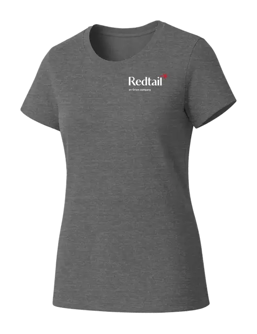 Womens Seriously Soft Grey Frost T-Shirt w/Redtail Logo