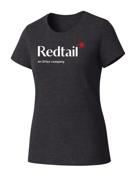 Womens Seriously Soft Heathered Charcoal T-Shirt w/Redtail Logo