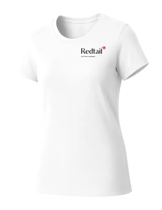 Womens Seriously Soft White T-Shirt w/Redtail Logo