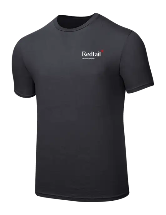 Seriously Soft Charcoal T-Shirt w/Redtail Logo