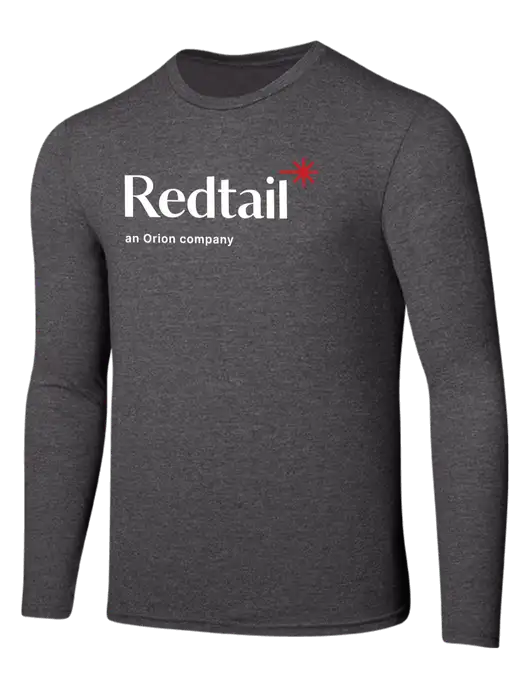 Seriously Soft Heathered Charcoal Long Sleeve T-Shirt w/Redtail Logo