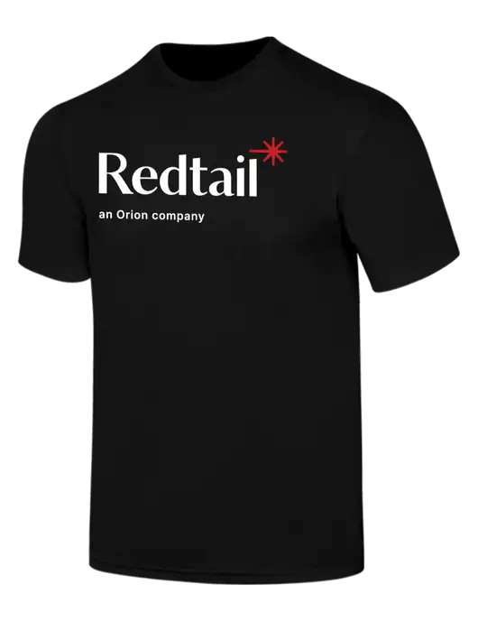 Simply Soft Black 4.5oz  Poly/Combed Ring Spun Cotton T-Shirt w/Redtail Logo