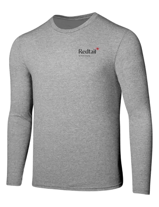 Seriously Soft Light Heathered Grey Long Sleeve T-Shirt w/Redtail Logo