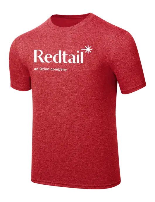 Simply Soft Red Frost 4.5oz  Poly/Combed Ring Spun Cotton T-Shirt w/Redtail Logo