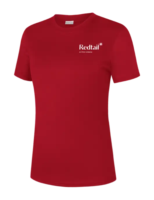  Womens Red PosiCharge Competitor Tee w/Redtail Logo