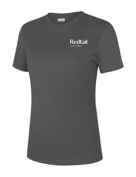  Womens Dark Grey PosiCharge Competitor Tee w/Redtail Logo