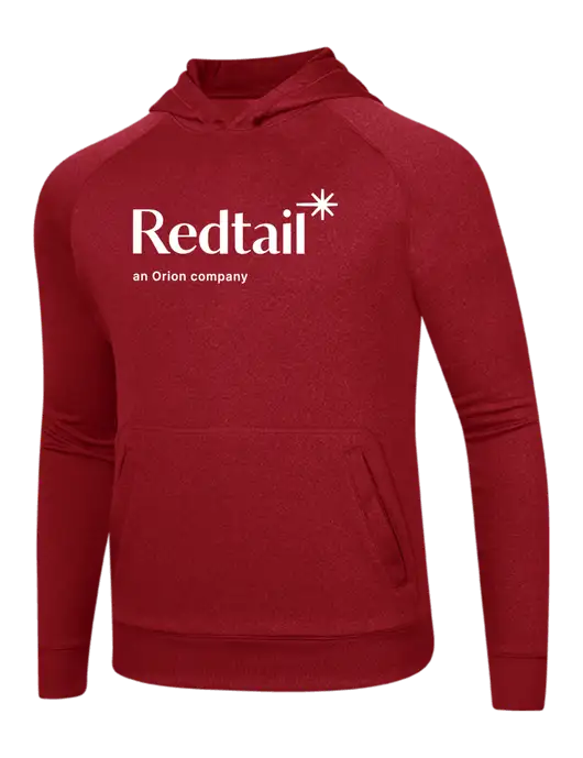 Tech True Red Fleece Hooded Sweatshirt w/Redtail Logo