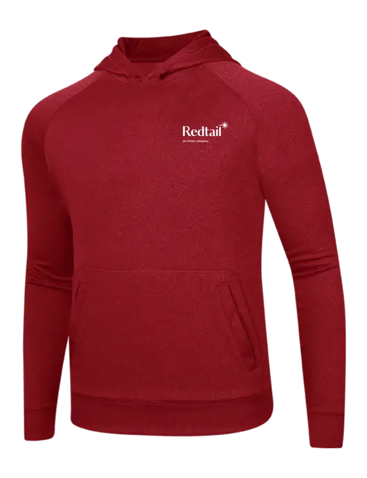 Tech True Red Fleece Hooded Sweatshirt w/Redtail Logo