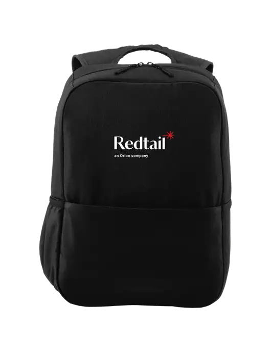 Access Square Laptop Black Backpack w/Redtail Logo