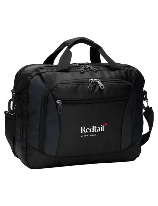 Commuter Black Laptop Briefcase w/Redtail Logo