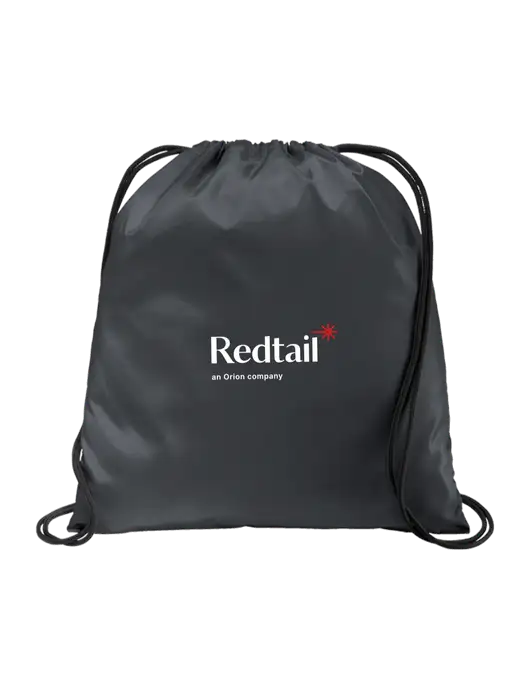 Drawstring  Graphite Grey Cinch Pack w/Redtail Logo