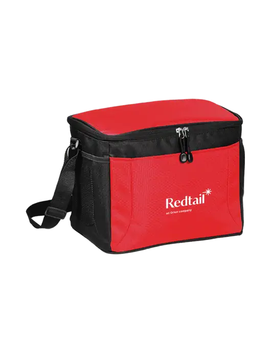 12 Can Red/Black Cube Cooler  w/Redtail Logo