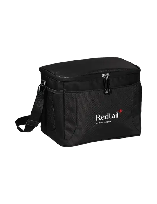 12 Can Black/Black Cube Cooler  w/Redtail Logo