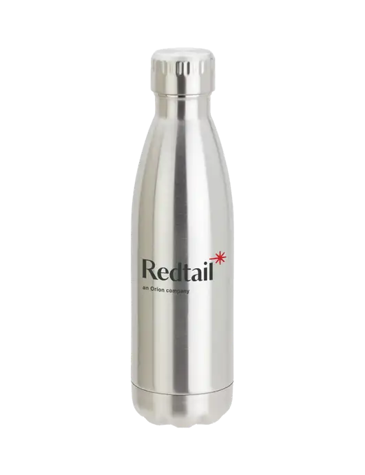 City Go Silver 17 oz Insulated Bottle w/Redtail Logo