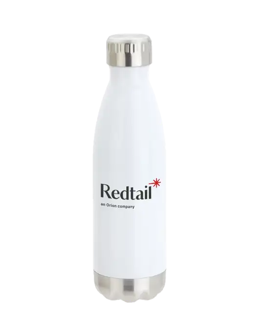 City Go White 17 oz Insulated Bottle w/Redtail Logo