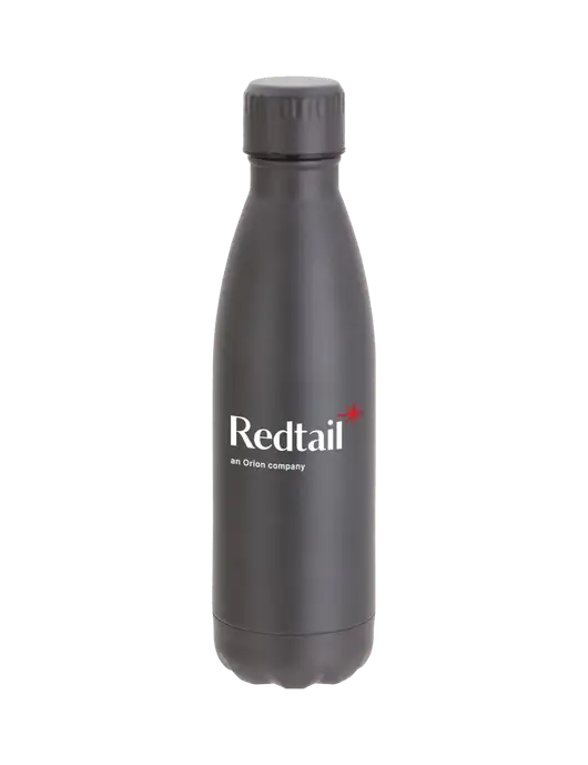 City Go Matte Charcoal 17 oz Insulated Bottle w/Redtail Logo