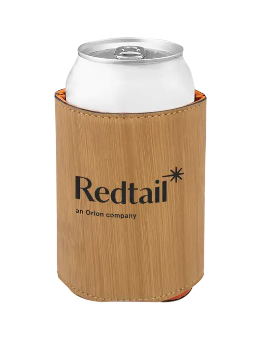 Bamboo Leatherette Beverage Holder w/Redtail Logo