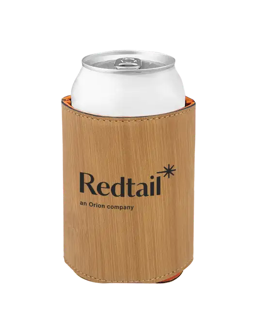 Bamboo Leatherette Beverage Holder w/Redtail Logo