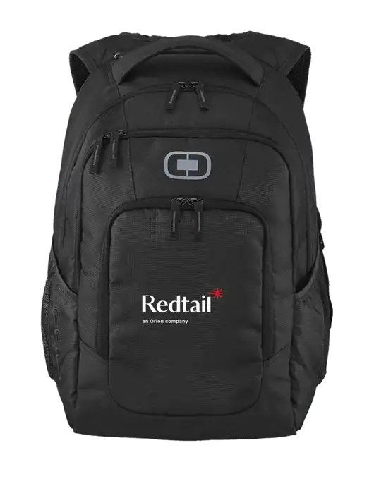 OGIO Black Logan Laptop Backpack
 w/Redtail Logo