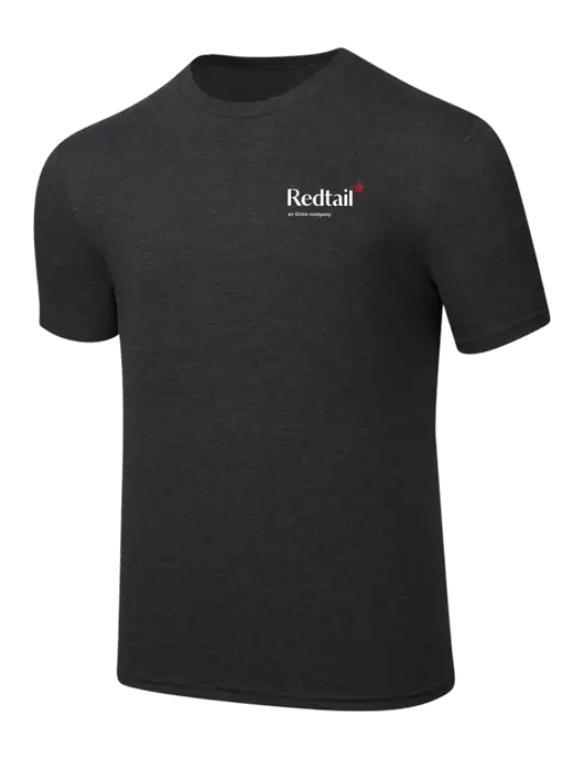Simply Soft Black Frost 4.5oz  Poly/Combed Ring Spun Cotton T-Shirt w/Redtail Logo