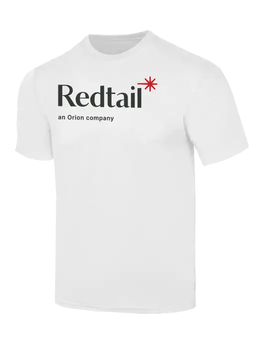 Simply Soft White 4.5oz  Poly/Combed Ring Spun Cotton T-Shirt w/Redtail Logo