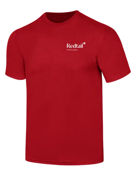 Simply Soft Red 4.5oz  Poly/Combed Ring Spun Cotton T-Shirt w/Redtail Logo