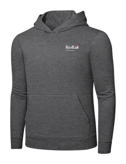 Graphite Heather 7.8. oz Ring Spun Hooded Sweatshirt w/Redtail Logo