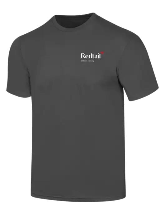 Simply Soft Charcoal 4.5oz  Poly/Combed Ring Spun Cotton T-Shirt w/Redtail Logo