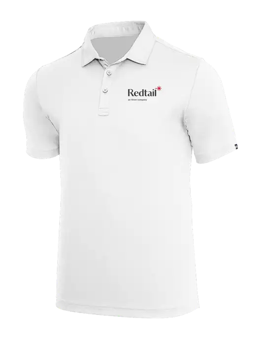 TravisMathew White Coto Performance Polo w/Redtail Logo