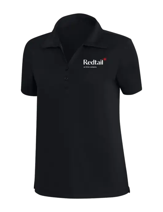 TravisMathew Black Womens Coto Performance Polo w/Redtail Logo