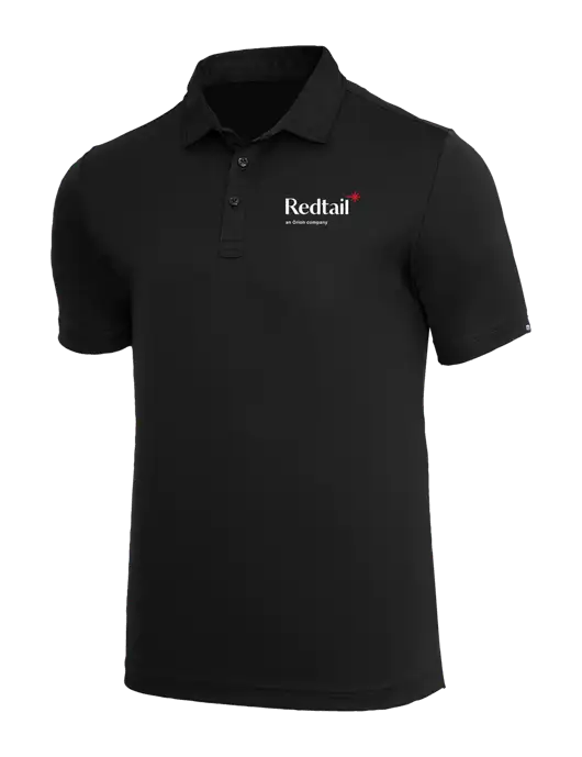 TravisMathew Black Coto Performance Polo w/Redtail Logo