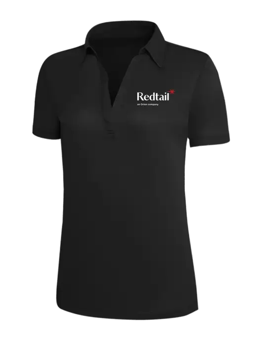Black Silk Touch Womens Performance Polo w/Redtail Logo