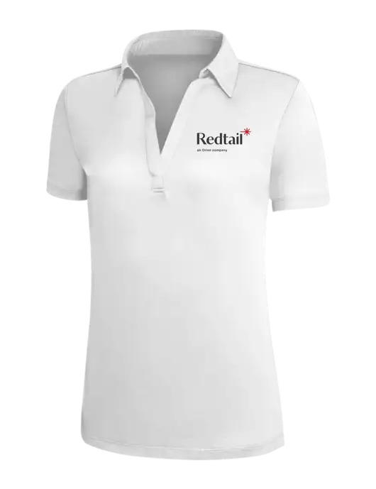 White Silk Touch Womens Performance Polo w/Redtail Logo