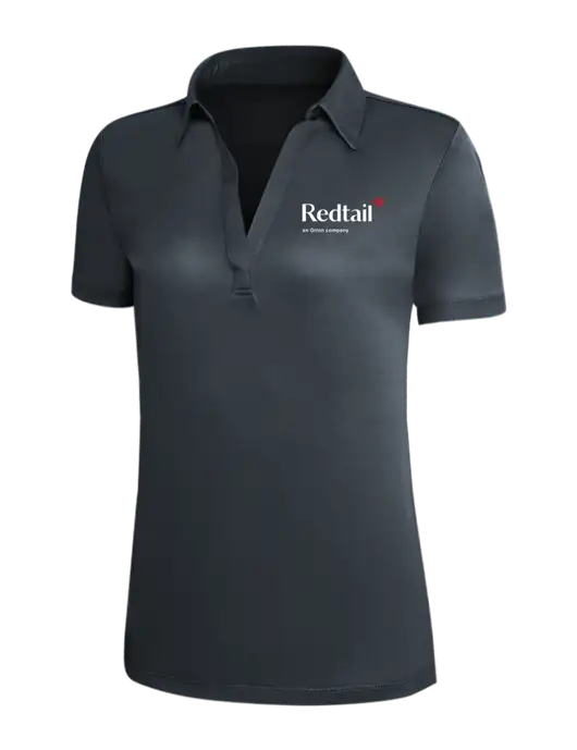 Dark Grey Silk Touch Womens Performance Polo w/Redtail Logo