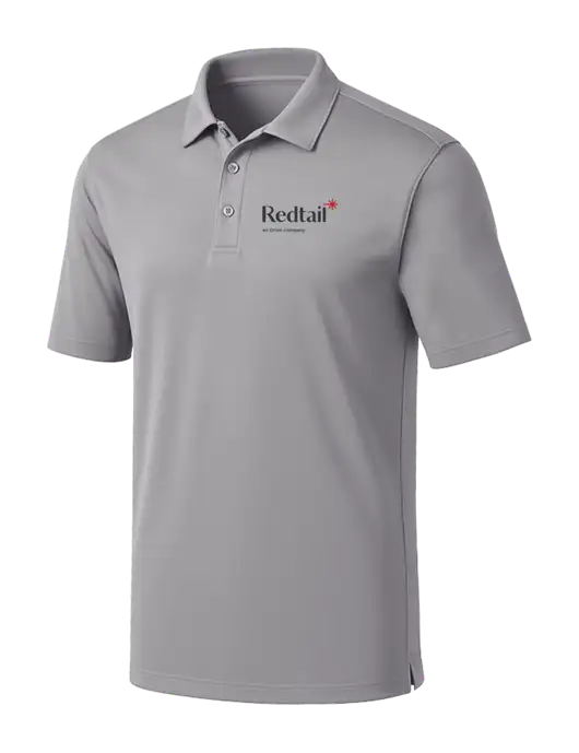 Light Grey Silk Touch Performance Polo w/Redtail Logo