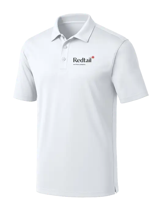 White Silk Touch Performance Polo w/Redtail Logo